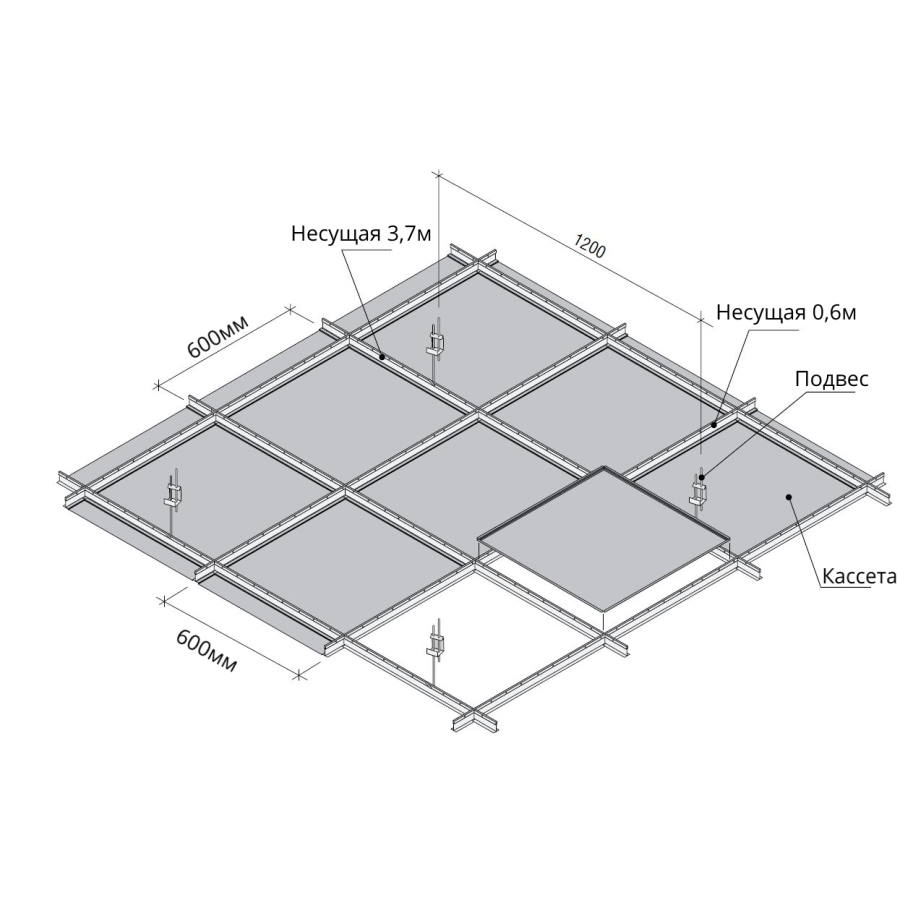 Панель Akustiline Ampir black 2400x1200x40